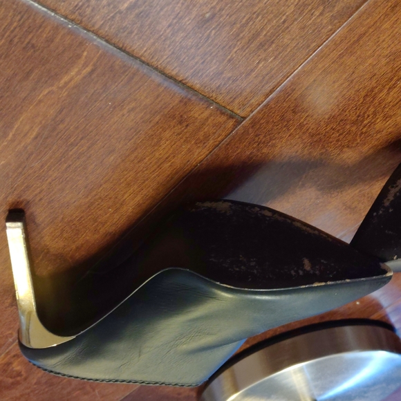 Lanvin Back Gold Heel Stilleto Mules 37 - Picture 12 of 12